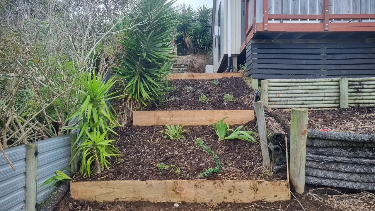After garden tidy-up in Taranaki - cleared and refreshed outdoor space