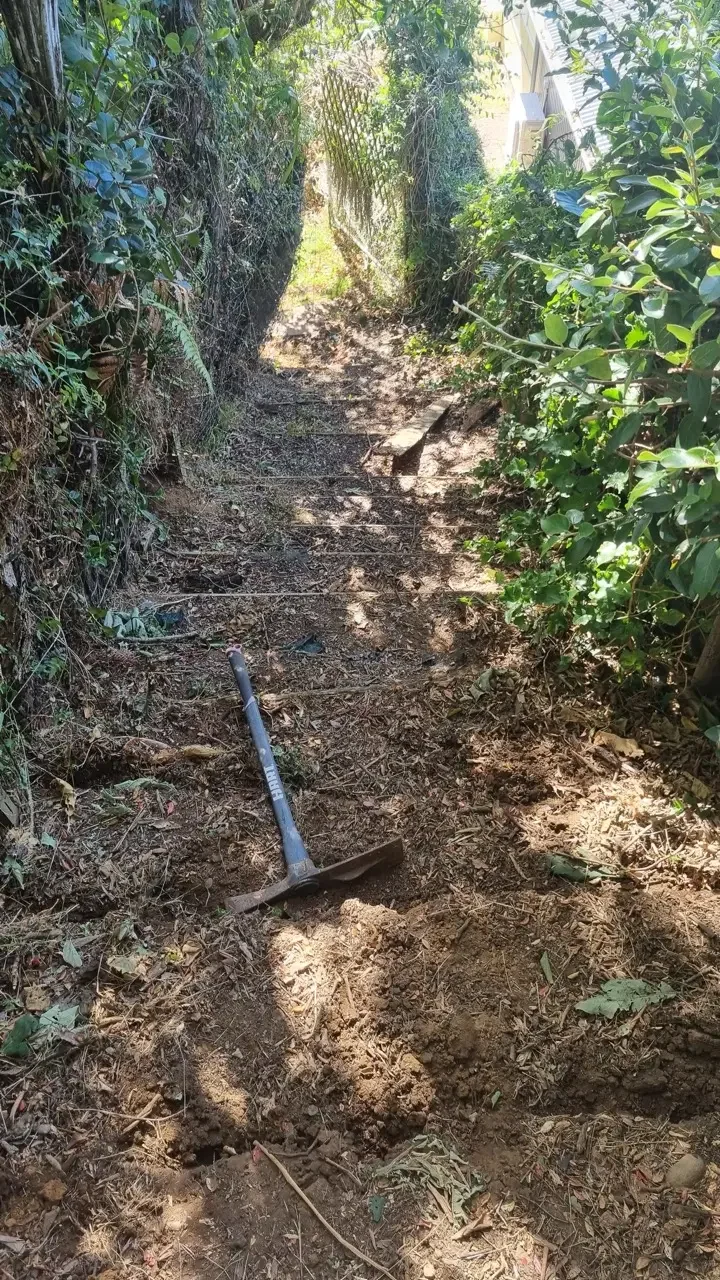 Property maintenance in Taranaki - terrace stairs before repair